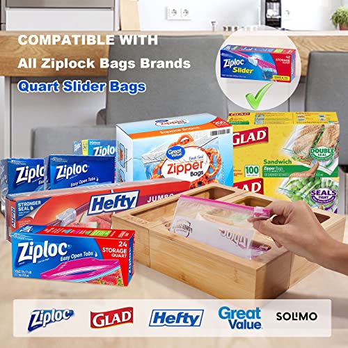 Ziplock Bag Storage Organizer 4 Boxes Set, Food Storage Bag Organizer