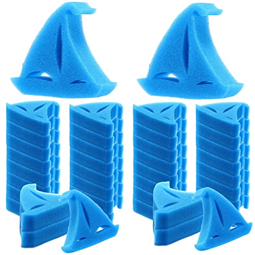 Patelai 40 Pcs Hot Tub Sponge Spa Cleaning Sponges for Hot Tub Oil Absorbing Cleaning Scum for Spa, Bathtub and Swimming Pool to Soak up Oils Bathtub Accessories(Boat Style)