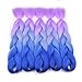 BACANA Ombre Braiding Hair (Dark Blue/Light Blue/Light Purple)3pcs Ombre Synthetic Hair Extension For Braiding Hot Water Seal Braiding Hair