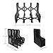 KINGNOD Multi-Function Large Capaciity Retractable Bookend Frame Adjustable Magazine/File Holders Desktop Organizer,3 Sections Black