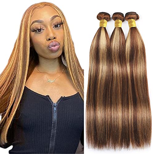 PO P427 Straight Human Hair 3 Bundle 22 24 26 pollici