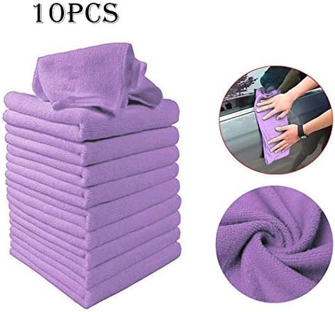 vobome 10 Pcs Car Cleaning Towel Sets Mini Microfiber Cleaning Cloth Absorbent Dish Cloth Kitchen Wash Duster Cloths Dish Rags Lens Cloths