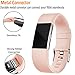 Wepro Bands Replacement Compatible with Fitbit Charge 2 for Women Men Small, 3 Pack Sports Watch Band Strap Wristband Compatible with Fitbit Charge2 HR Fitness Tracker, Blush Pink/Lavender/White