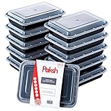 Paksh Novelty Lunch Box Food Storage Container with Lid &amp; Lunch Tray / Meal Prep Portion Control Bento Box, Microwave &amp; Dishwasher Safe, 28 ounce, 10 pack (Kitchen)