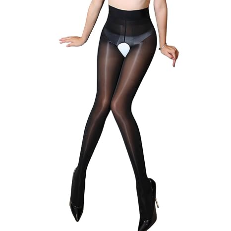 LOVETEA Damen Strumpfhose glänzend Strümpfe hohe Taille öl socken tanz strumpfhosen