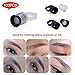 Tattoo Ink Ring, 100pcs Tattoo Ink Ring Pigment Ink Holder Container Cup with Sponge Eyebrow Tattoo Kits(Black Ring, White Cup)