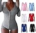 Moxeay Sexy V-neck One Piece Bodysuit Bodycon Rompers
