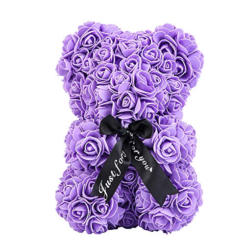 ZSJuyi Rose Flower Bear 10 Inches Tall Over 200+ Flowers on Every