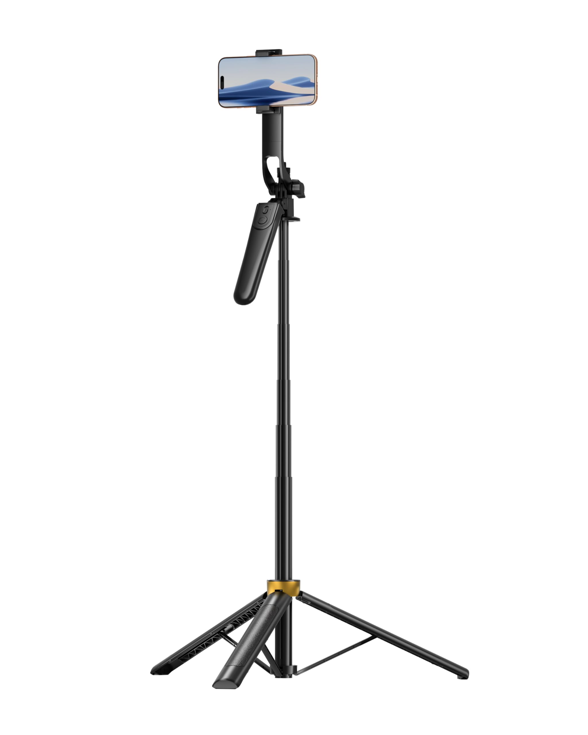 70" Phone Tripod,Selfie Stick Travel Tripod for iPhone Wireless Remote for Selfies, Extendable Selfie Stick for iPhone