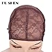 FU SHEN Large Wig Caps for Women for Making Wigs Brown Double Lace Ventilated Wig Caps for Making Wigs with Adjustable Straps and Combs Glueless Wig Cap for Big Head for Women(Brown, L)