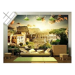 Colosseum in Rome, Italy - Removable Wall Mural | Self-Adhesive Large Wallpaper - 66x96 inches