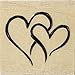 Inkadinkado Hearts Wood Stamp For Cards or Scrapbooking, 2'' W x 2'' L