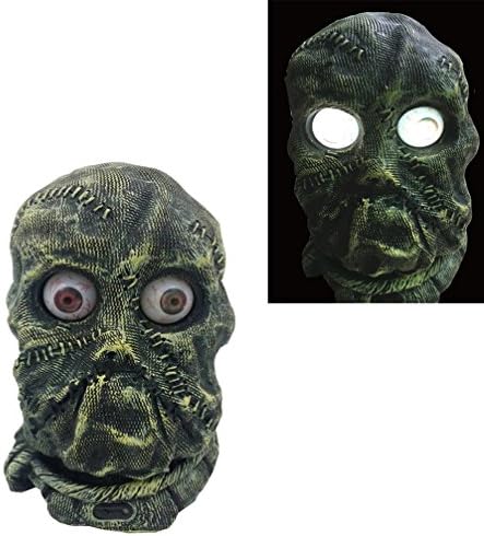 Coostyle Monster Ghost Head Lamp Figurines with LED Light and Horror Creative Sound Touch Sensitive Halloween Decoration Props
