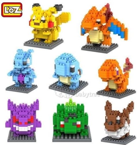 8x LOZ Nano Block Pokemon Diamond Mini Building Blocks Toys Pocket Monster