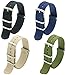 CIVO Watch Strap 4/8 Packs - 16mm 18mm 20mm 22mm 24mm Premium Ballistic Nylon Watch Bands Zulu Style for Men Women