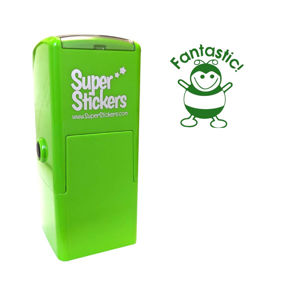 SuperStickers Fantastic Bee Pre Inked Stamper - Green, Small