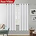H.VERSAILTEX White Curtains 72 inches Long for Living Room Thermal Insulated Window Treatment Panels/Drapes - (White Color) - Set of 2 - Grommet Top