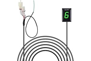 NORXI Motorcycle Gear Indicator for Honda Hornet CBR600F F3 F4 F4i RR CB600F CBF500 VFR800 Fi 900RR 919RR 929RR 954RR Shadow 750 Gear Display 1-6 File(Green)