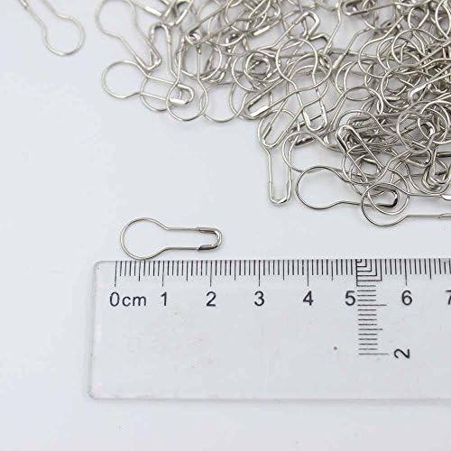 300pcs Metal Safety Pins Gourd Calabash Shape Coilless Size 22mm (7/8") (Silver)