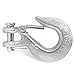 Driver Recovery Products 1/4 Inch Clevis Slip Hook with Safety Latch - Heavy Duty Grade 70 Forged Steel Towing Winch Hook