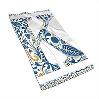 GULTMEE Abstract Artistic Leaves and Blooms and Capital Initial K Ornate Alphabet，Hand Towels Washcloth Towels Face Towels, Gym, 27.5 Inch X 12 Inch