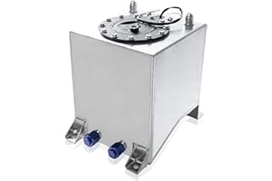 Donpida 2.5 Gallon Fuel Cell Aluminum Polished with Cap Level Sender Silver