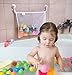 Bath Toy Organizer- Large Storage for Baby Boys & Girls With 2 Heavy Duty Lock Sanction Cups With Hooks-2 FREE BONUS Extra Strong Sanctions- Attach Perfectly To Tile & Glass- Large Mesh Organizer