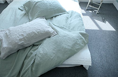 Merryfeel Luxurious 100% Pure French Linen Sheet Set - King - Duck Egg