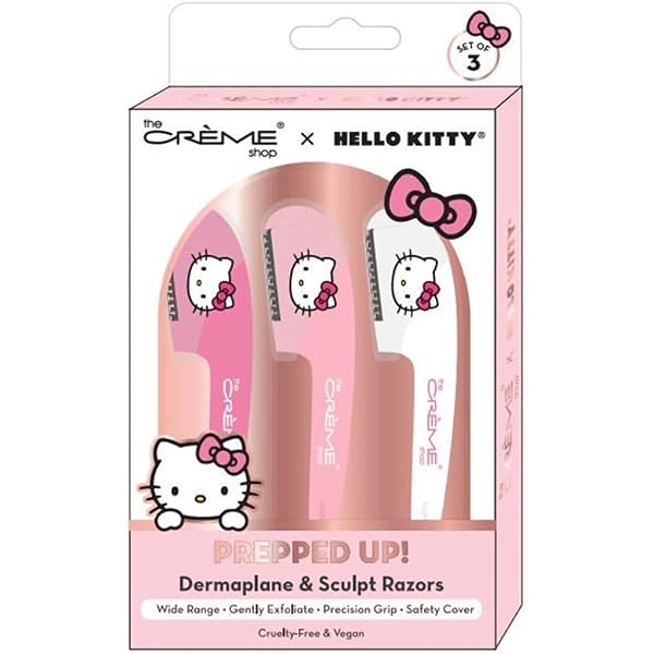 Hello Kitty Face Razor Eyebrow Shaver The Cr??me Shop Hello Kitty Dermaplane Razors - Set Of 5 ...