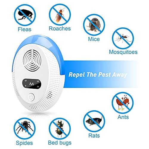Uniiking® 2025 Upgraded Ultrasonic Pest & Insect Repeller, Ultrasonic Repellent for Roach, Rodent, Mouse, Bugs, Mosquito, Mice, Spider, Ant, Electronic Plug in Pest Deterrent, 2 Packs