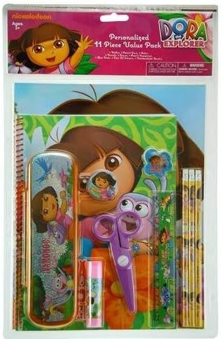 Dora 11pc Value Pack with Plastic Pencil Case