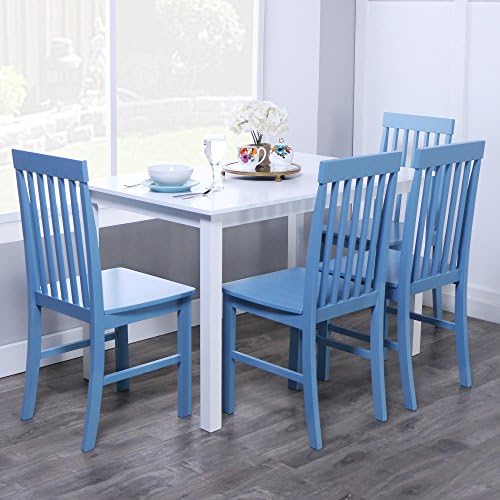 Janes Gallerie Greyson 5-Piece Dining Set - White/Powder Blue