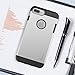 Trianium Protanium Series iPhone 7 Plus Case with Heavy Duty Protection [GXD Impact Gel] Extreme shock-absorption Tri-layer protective frame covers for Apple iPhone 7 Plus & 6 Plus & 6S Plus - Silver