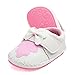 Annnowl Baby Girls Shoes Soft Rubber Sole Sneakers 0-18 Months (6-12 Months, Pink)