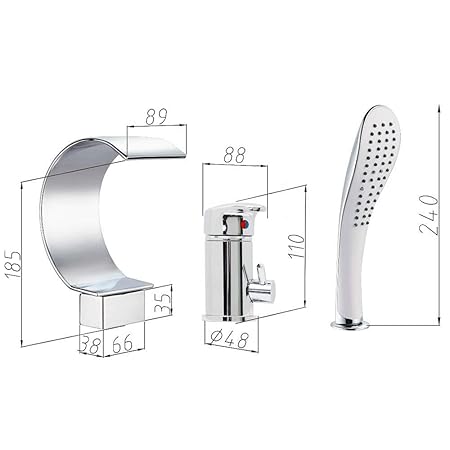 Melko Design Badewannenarmatur Brausen Set Armatur Fur Die