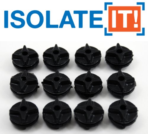 Isolate It: Sorbothane Vibration Isolation Grommet 50 Duro (.19 ID - .49 OD) - 12 Pack" "