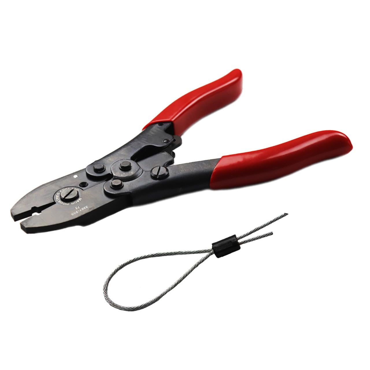 Maun 3267-200-S Security Crimping & Cutting Plier with 100 Ferrules and Wires | Complete Security Sealing System | Ratchet Control for Perfect Crimp