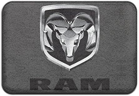 OpAppi Dodge Ram Logo Printed Design Non-slip Square Doormats Floor Mats,Front Door/Bathroom Mats (23.6"x15.7",L X W)