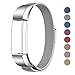SWEES Metal Bands Compatible Fitbit Alta & Fitbit Alta HR, Milanese Loop Stainless Steel Metal Replacement Accessories Small Large for Women Men, Silver, Black, Rose Gold, Colorful Champagne
