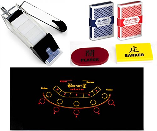 Poker Supplies Professional Casino Style Portable Baccarat Set - Play Baccarat At Home! - Thumbnail 6