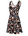 TAM WARE Womens Casual Fit and Flare Floral Sleeveless Dress TWCWD054-DNAVY-US S