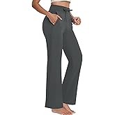 JEKAOYI Yoga Pants Women Flared High Waisted Stretch Drawstring Causal Pants Workout Gym with Pockets
