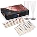 50 Pack Champagne Party Set - Rose Gold Glitter Flutes, Premium Napkins & Paper Straws | Disposable or Reusable Glasses for Parties, Weddings, Catering Events