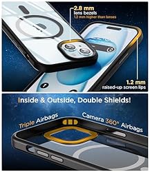 SUCGLES for iPhone 15 Case with MagSafe, [Strong