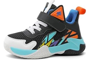 KIUSMETY Girl's Boy’s Basketball Shoes Kids Fashion Comfortable Sneakers Breathable Leightweight Outdoor Sport Non Slip Shoe