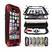 iPhone 6s Plus Case,PERSTAR Shockproof Dust/Dirt/Snow Proof Aluminum Metal Gorilla Glass Protection Case Cover for Apple iPhone 6 Plus/iPhone 6s Plus (Red)