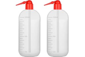 stonylab 2-Pack Laboratory Wash Bottle, LDPE Plastic Squeeze Bottles, Sealed Cylindrical Containers for Sample Storage with N