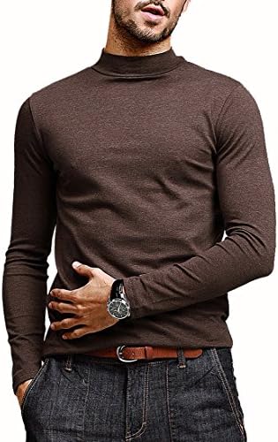 CantonWalker Mens Casual T Shirts 5 Solid Color Brand Clothing For Man's Long Sleeve Slim T-Shirts Male Wear Plus Size Tops Tees