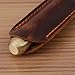 1pc Antique Handmade Leather Fountain Pen Bag Single Pen Holder Pouch Bag Soft Pencil Protective Sleeve Cover