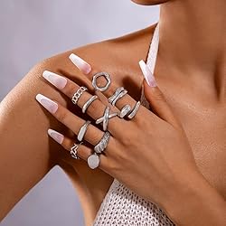 INENIMARTJ Boho Rings for Women,14K Gold Stacking